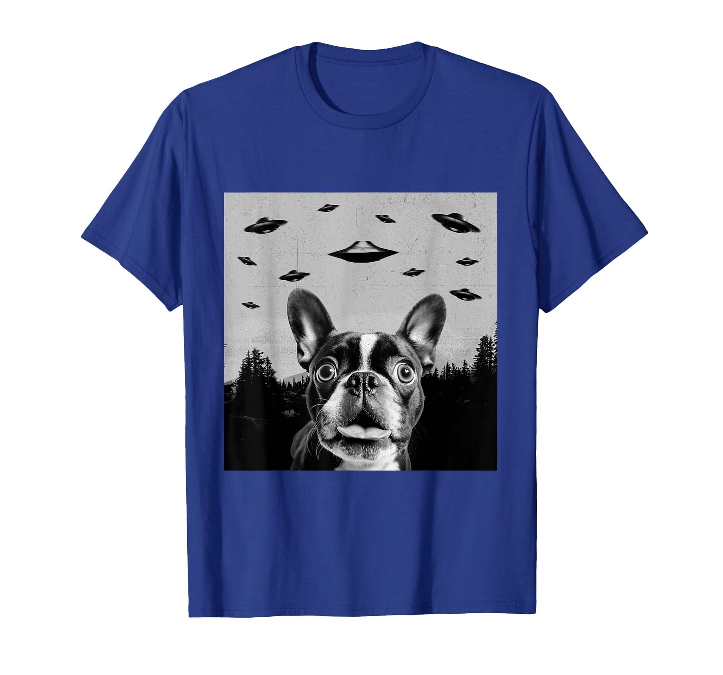 Alien UFO Funny Frenchton Dog Lover Men Women Kids T-Shirt