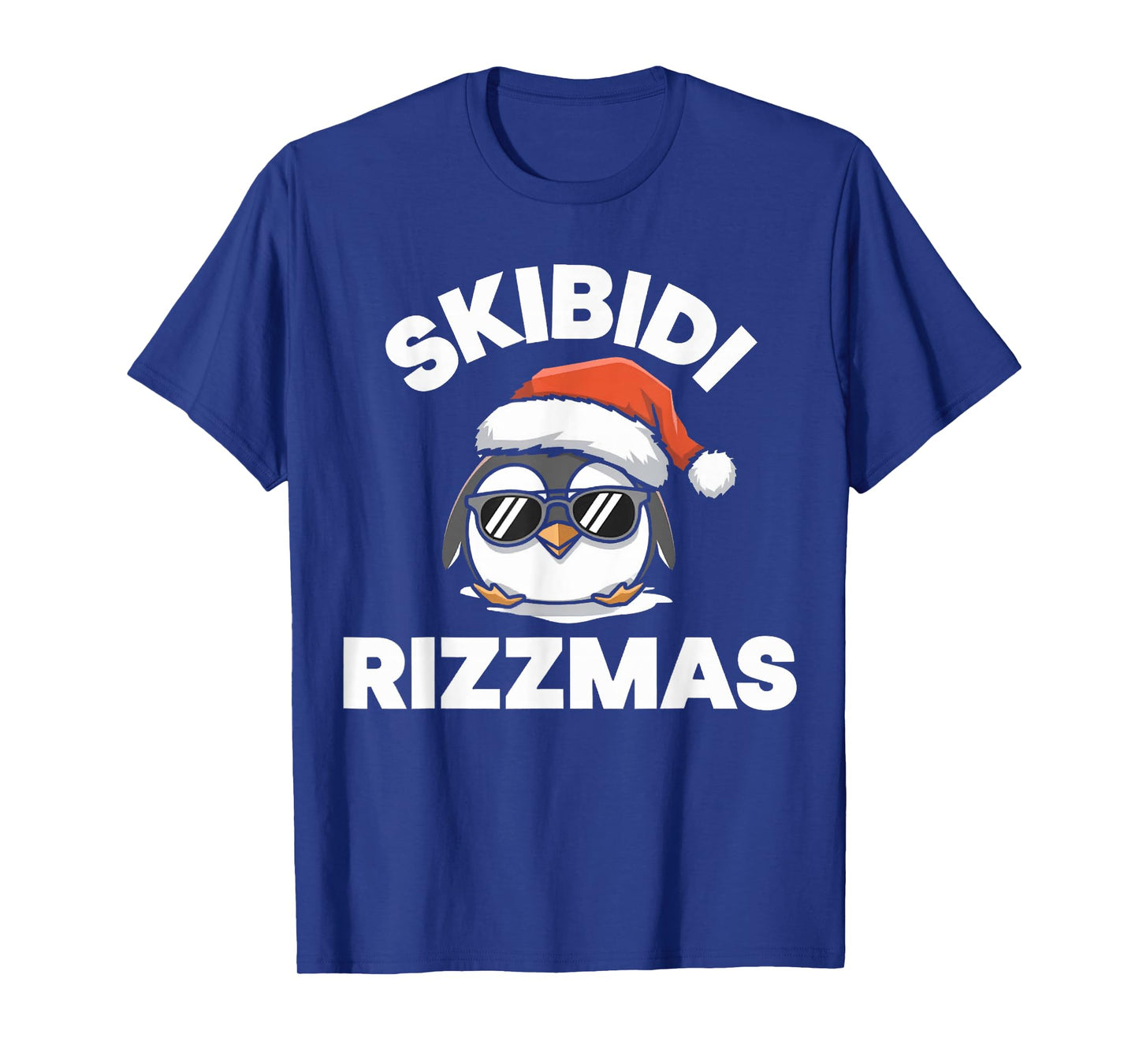 Skibidi Rizzmas Funny Gen Alpha Slang Christmas Penguin T-Shirt