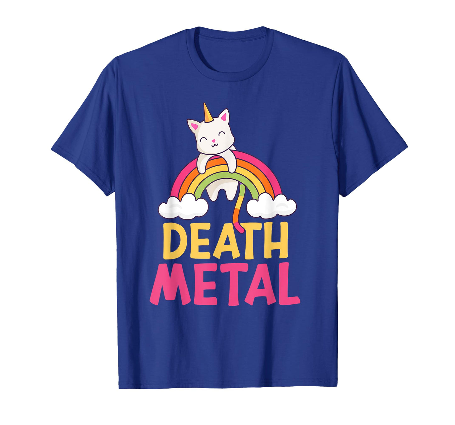 Funny Colorful Death Metal Rainbow Cat Unicorn Unicat T-Shirt