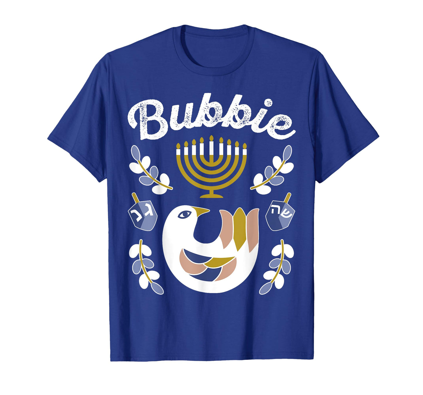 Matching Family Hanukkah Pajama Top Dreidel & Menorah Bubbie T-Shirt
