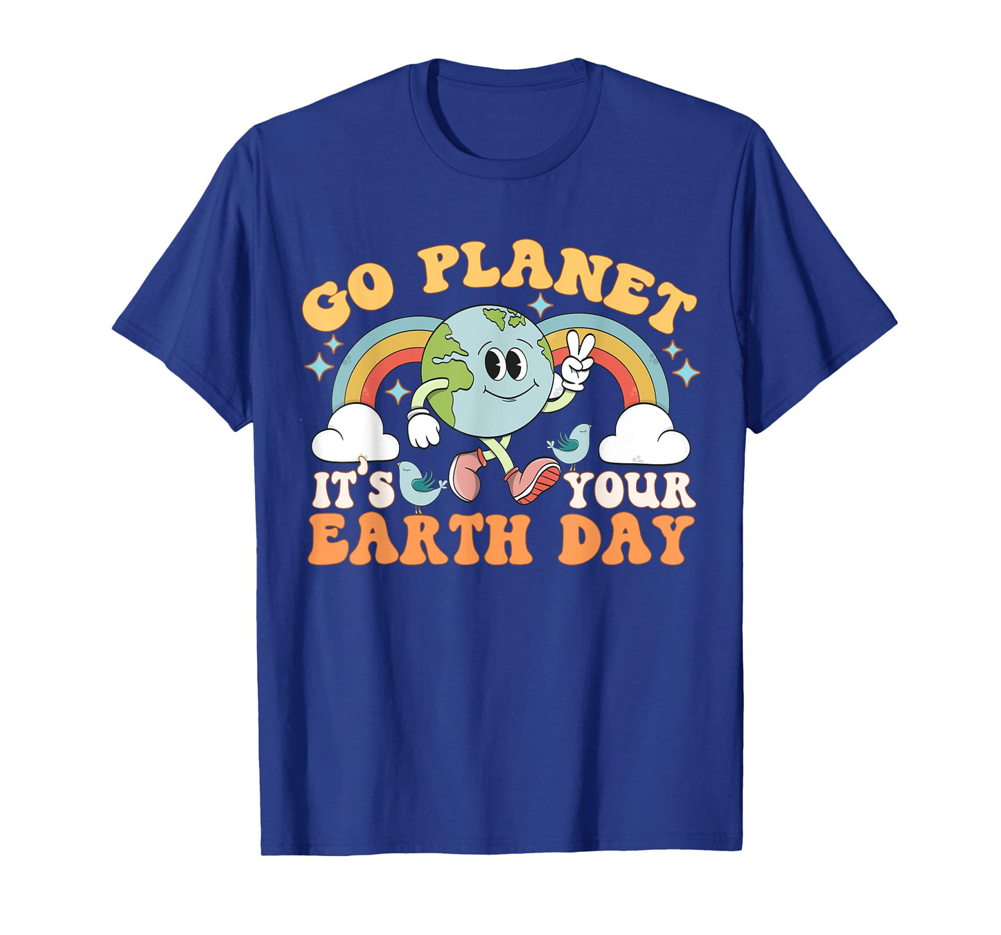 Go Planet It's Your Earth Day Groovy Retro Trendy Kawaii T-Shirt