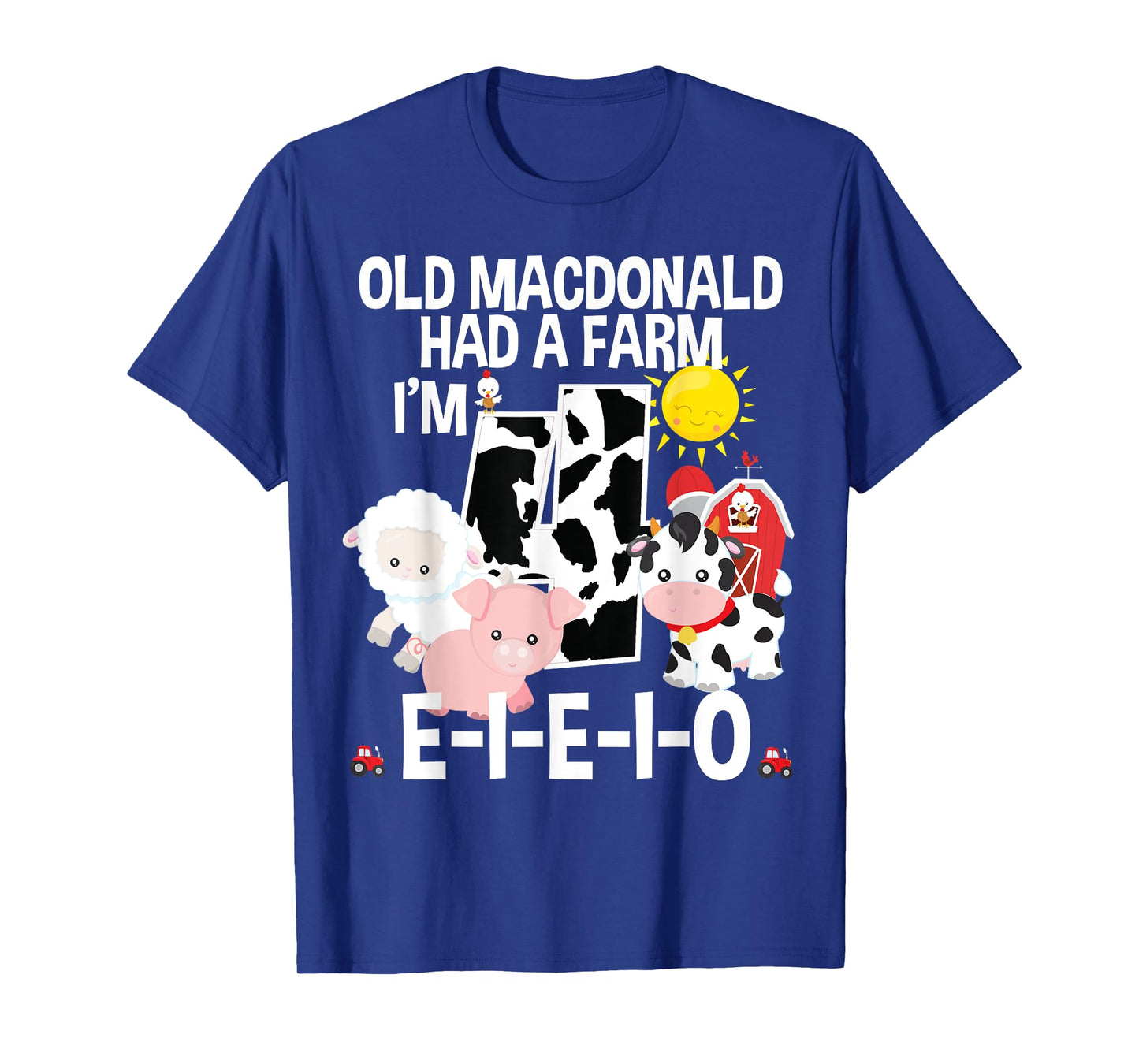 Toddler Kids Old MacDonald 4th Birthday Party Nursery Song T-Shirt