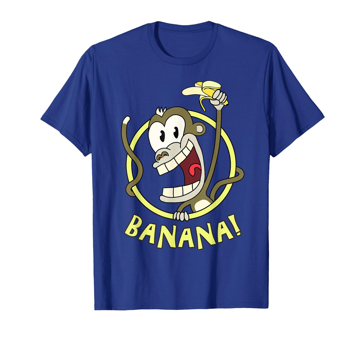 Happy Cartoon Banana Monkey.Cool, Funny and Cute. T-Shirt