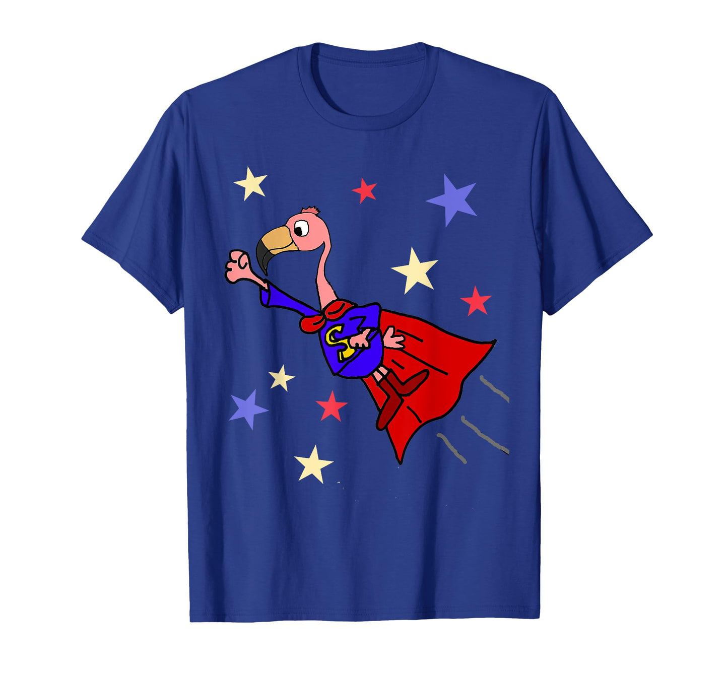 SmileteesFunny Funny Flamingo Flying Superhero T-shirt T-Shirt