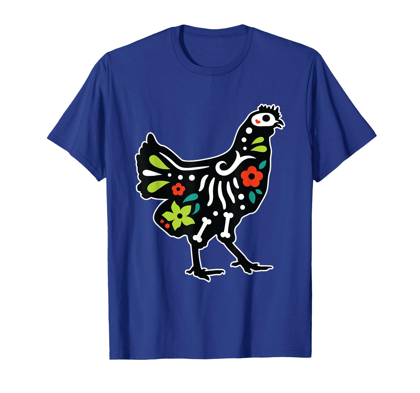 Chicken Sugar Skull Dia De Los Muertos Mexican Day Of Dead T-Shirt