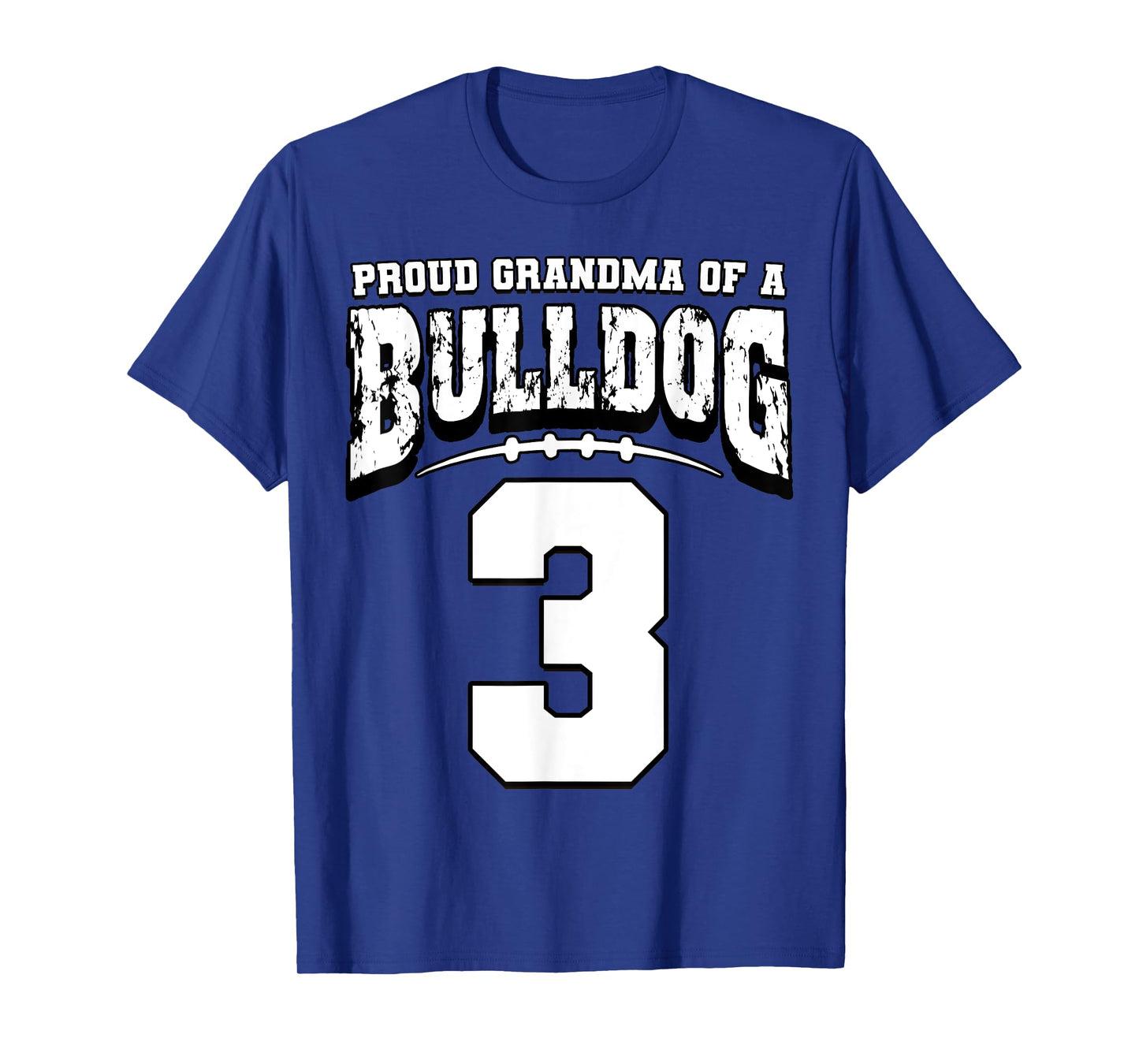 Proud Bulldog Football Grandma Of Player 3 T-Shirt