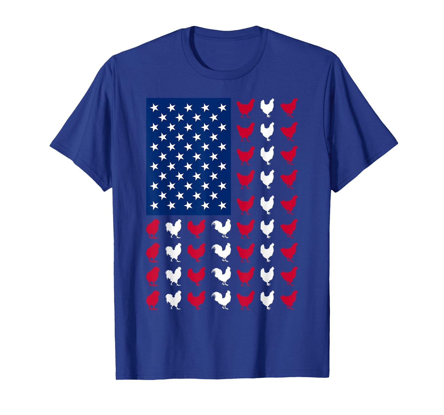 4th of July Chicken Lovers Funny USA American Flag Patriotic T-Shirt