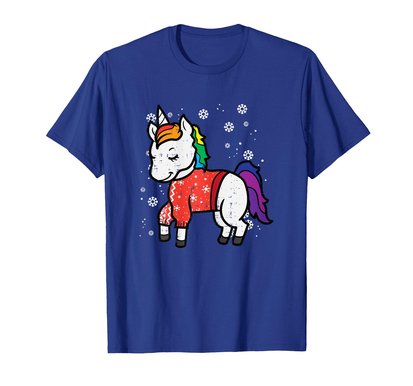 Unicorn Ugly Christmas Sweater Xmas Toddler Girls Kids Women T-Shirt