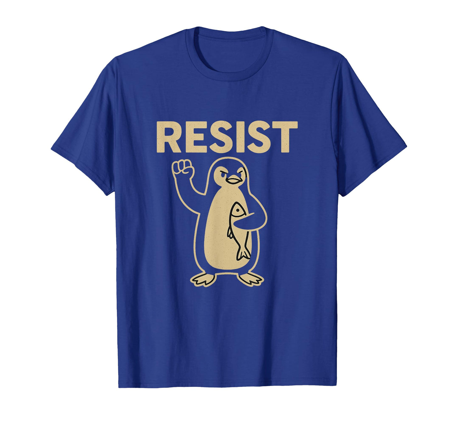 Funny Vintage Resist Penguin Activism Graphic Design T-Shirt