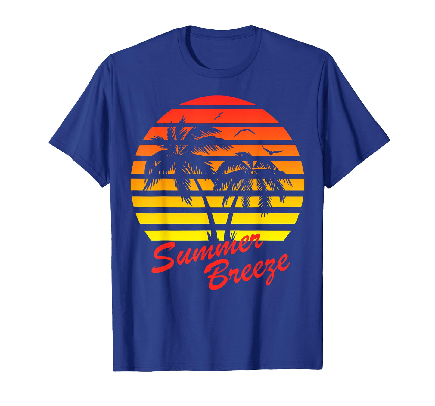 Summer Breeze 80s summer Beach Palm Tree Sunset T-Shirt T-Shirt for Men Women Girls Kids