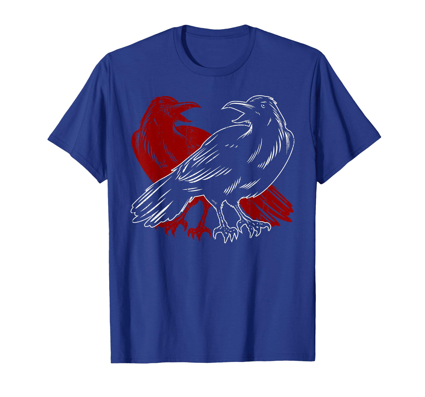Red Raven Spooky Gothic Animal Forest Bird Black Crow T-Shirt