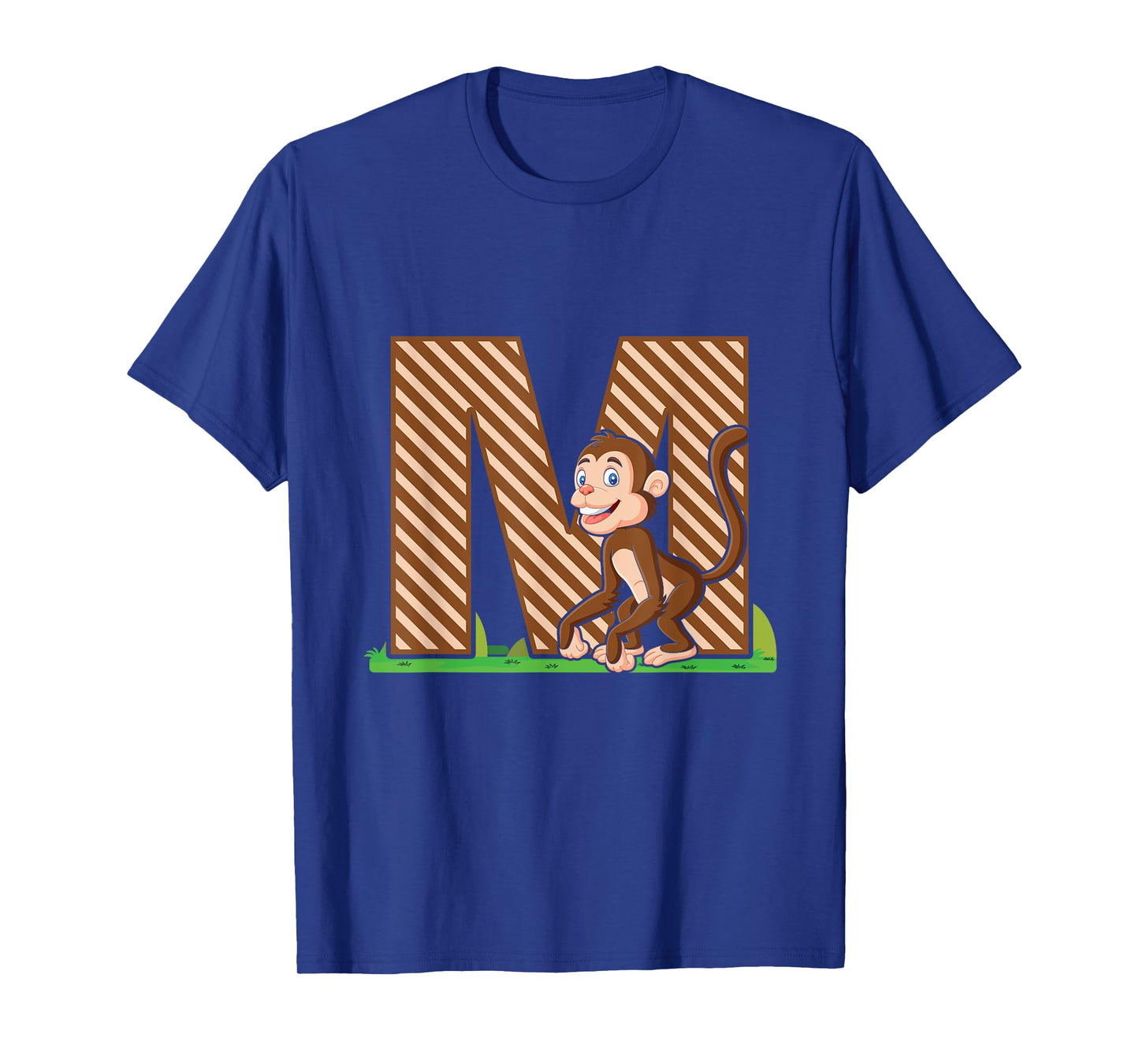 Letter M Monkey Alphabet Last Name Consonant Initials Animal T-Shirt