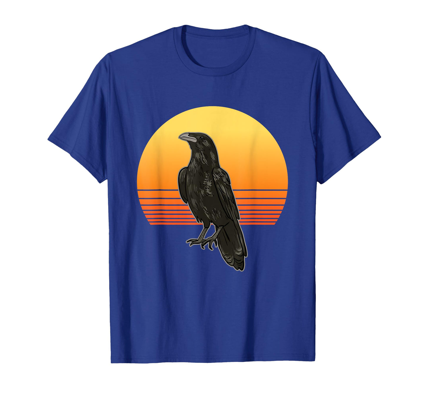 Retro Crow Bird Sun for Crow and Raven Lovers T-Shirt
