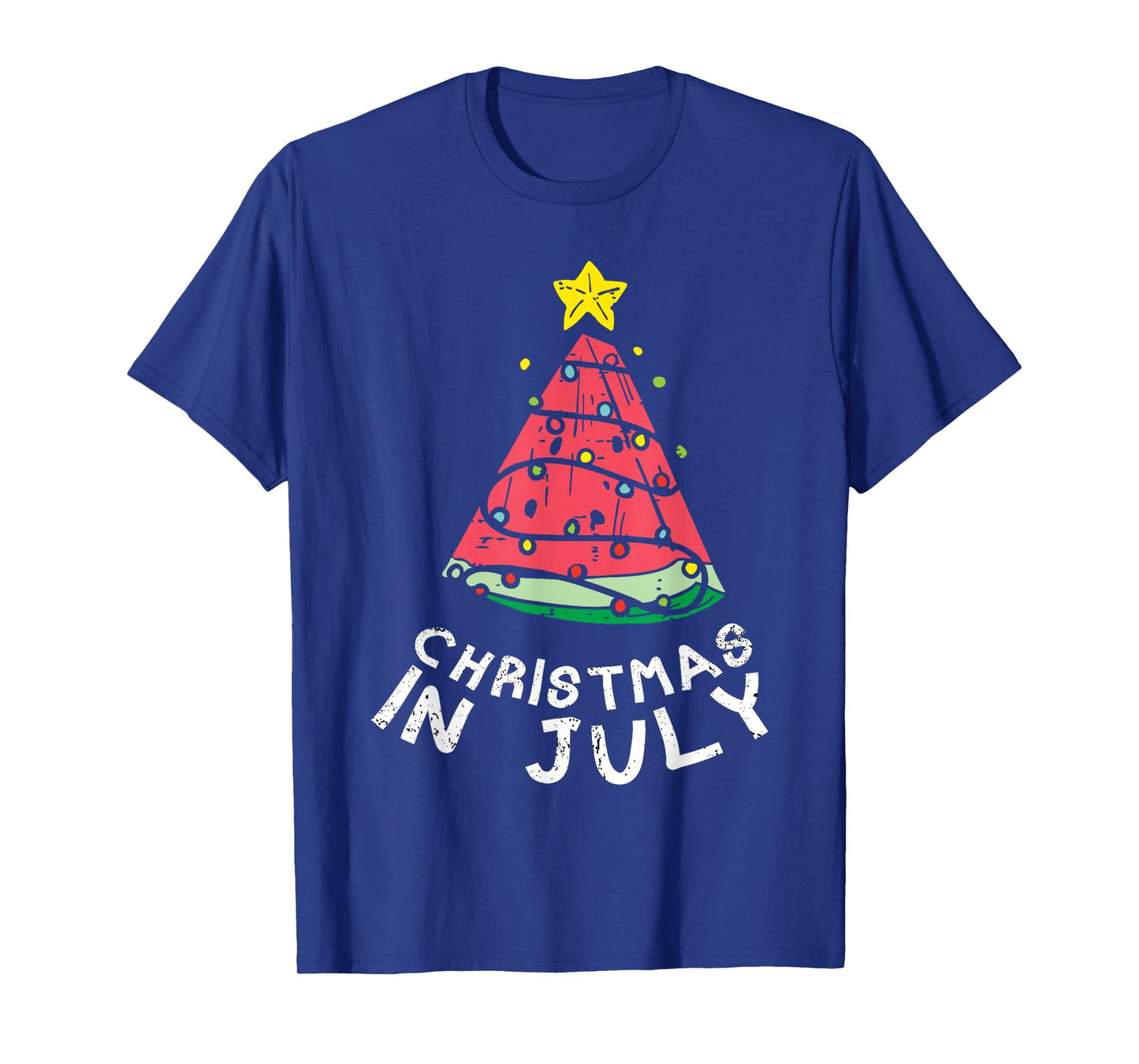 Christmas In July Watermelon Xmas Tree Summer Men Women Kids T-Shirt