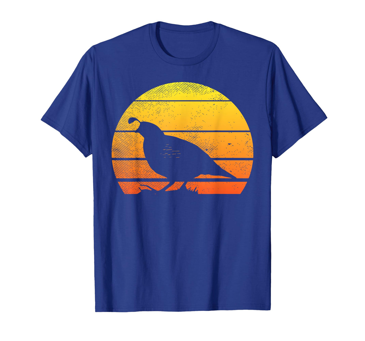 Quail Bird Sunset Retro Pheasant Hunting Bow Hunter Gift T-Shirt