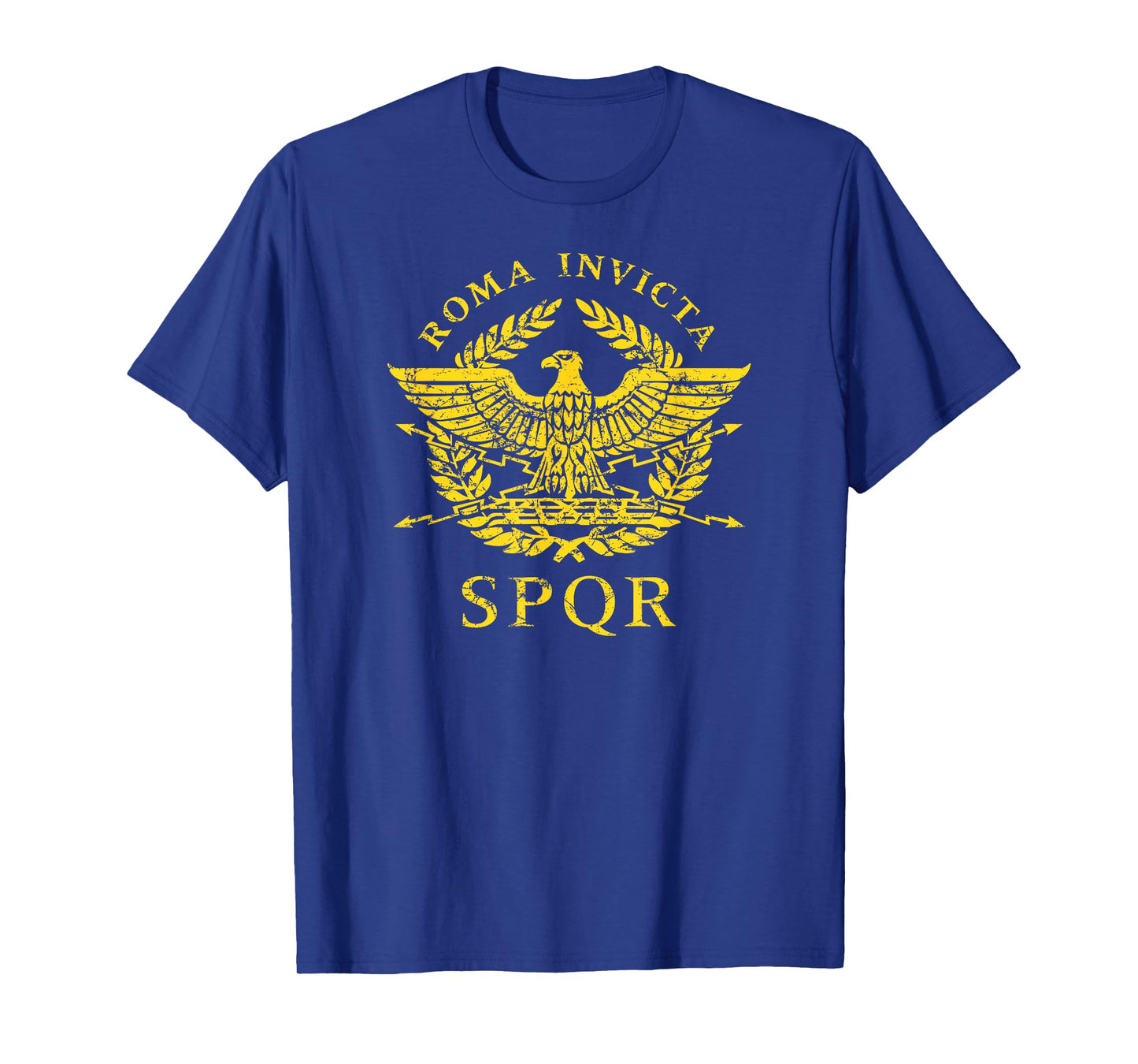 Roma Invicta SPQR Roman Eagle Gold Print T-Shirt