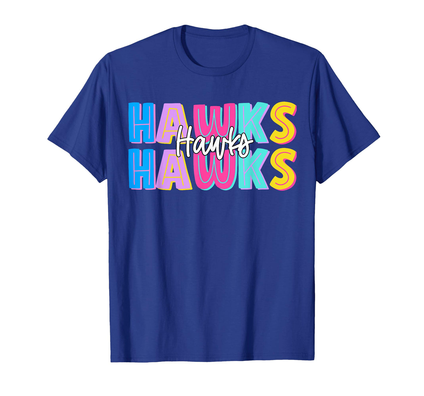 Hawks School Sports Fan Team Spirit T-Shirt