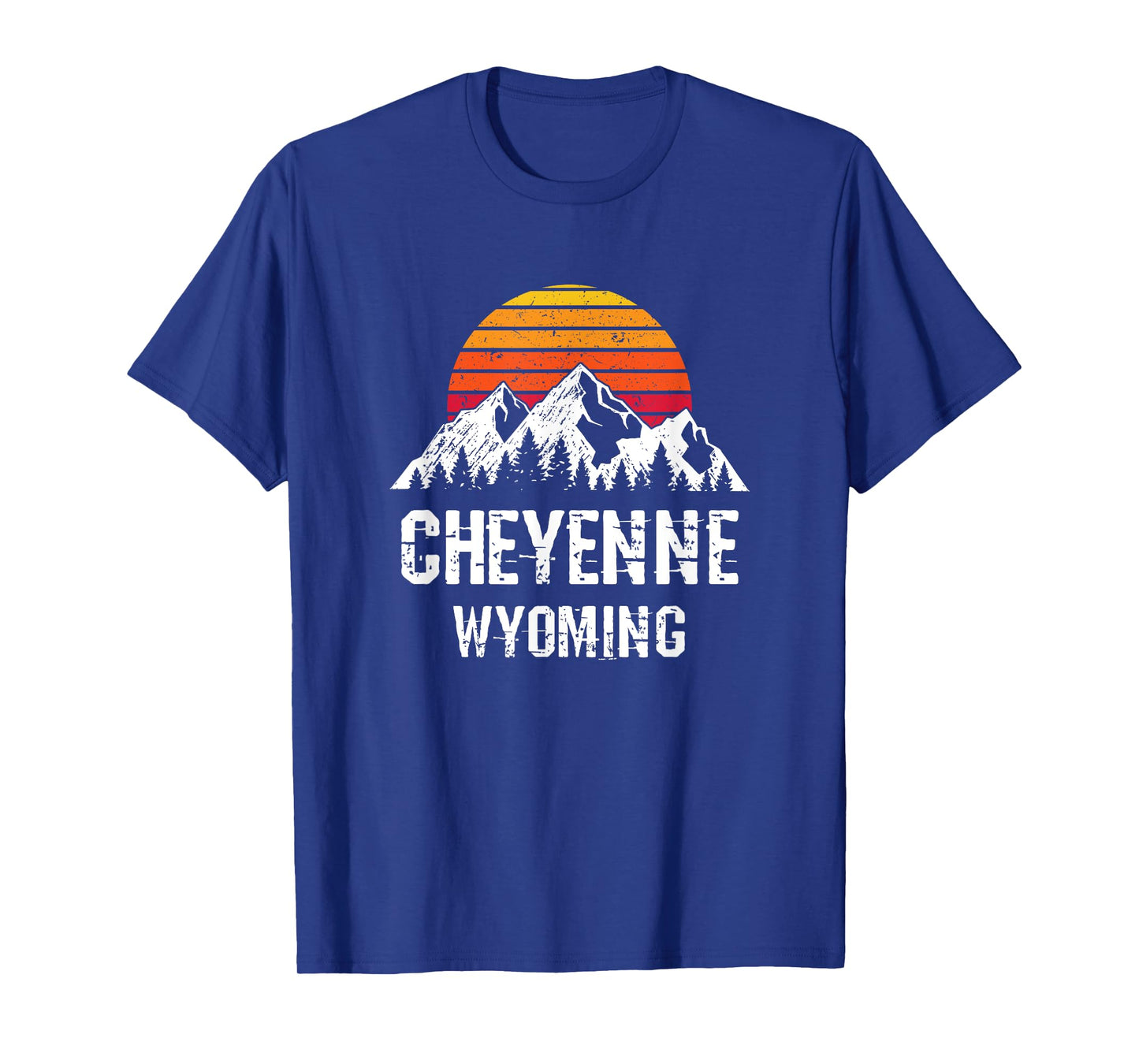 Cheyenne Wyoming T-Shirt Distressed Retro Gift T-Shirt