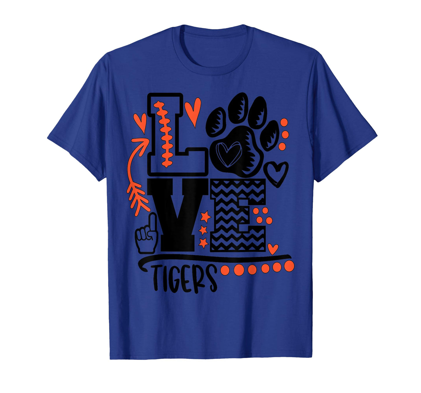 Football tigers paw mom school spirit T-Shirt