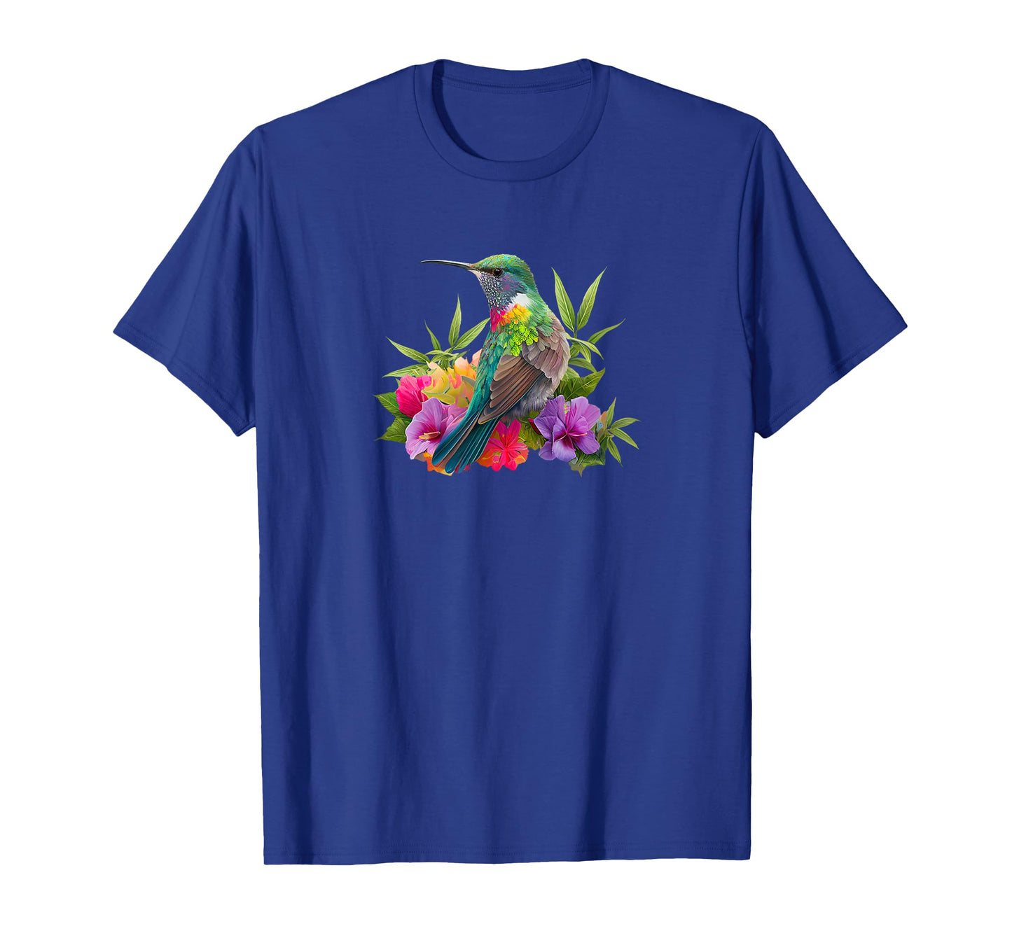 Backyard Bird Watchers Birder Birding Flowers Hummingbird T-Shirt