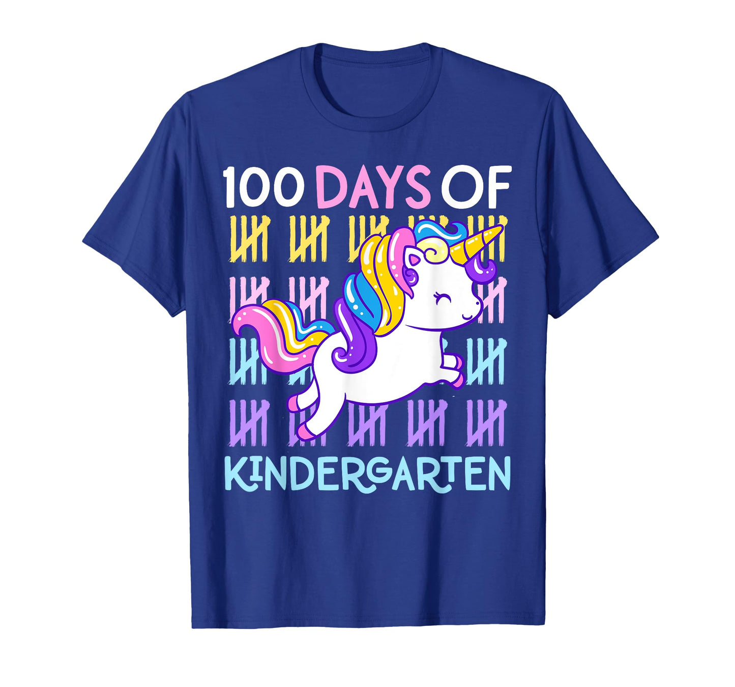 100 Days of Kindergarten Unicorn Girls 100 Days of School T-Shirt