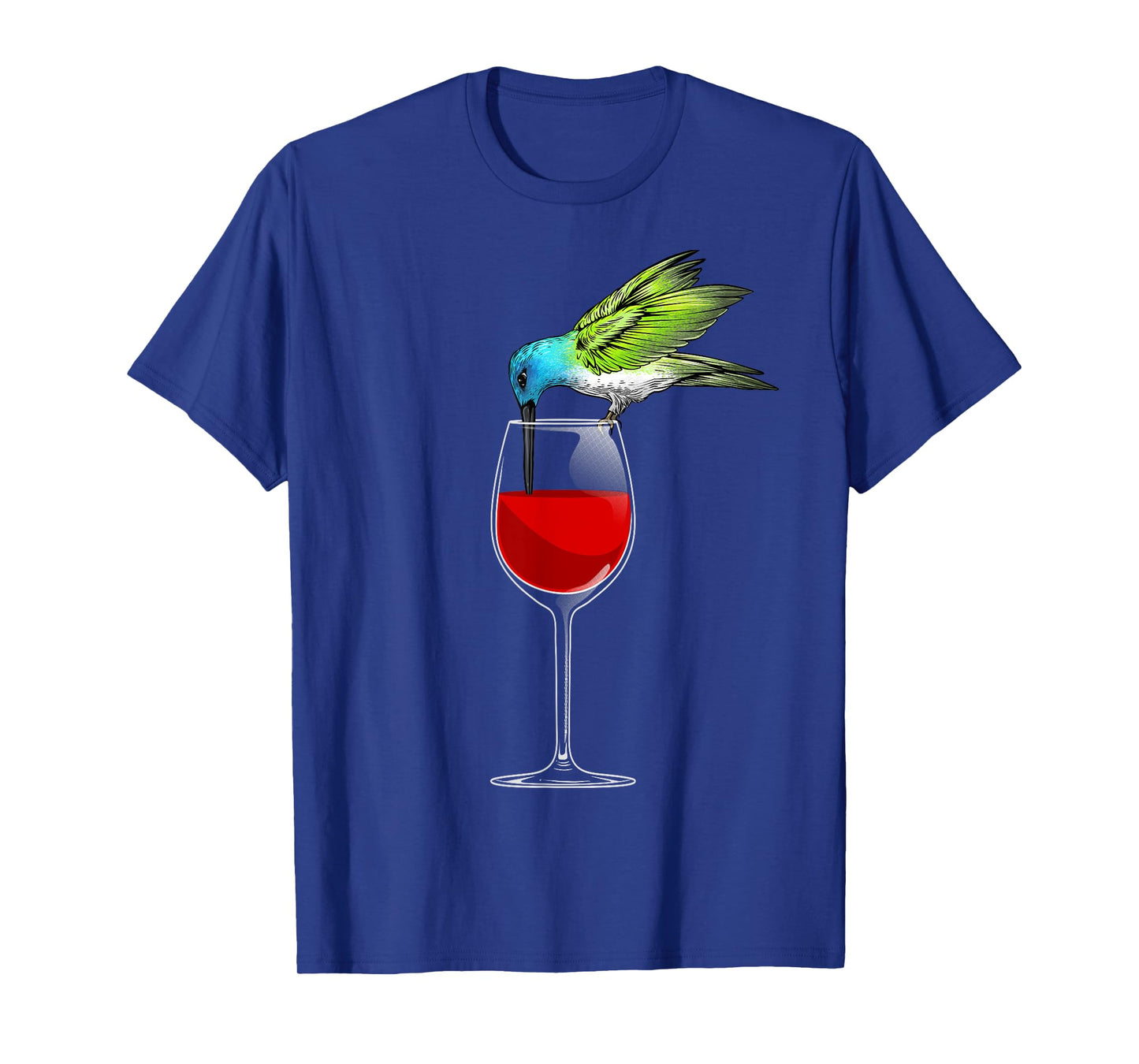 Cool Hummingbird For Men Women Wine Glass Animal Bird Lover T-Shirt