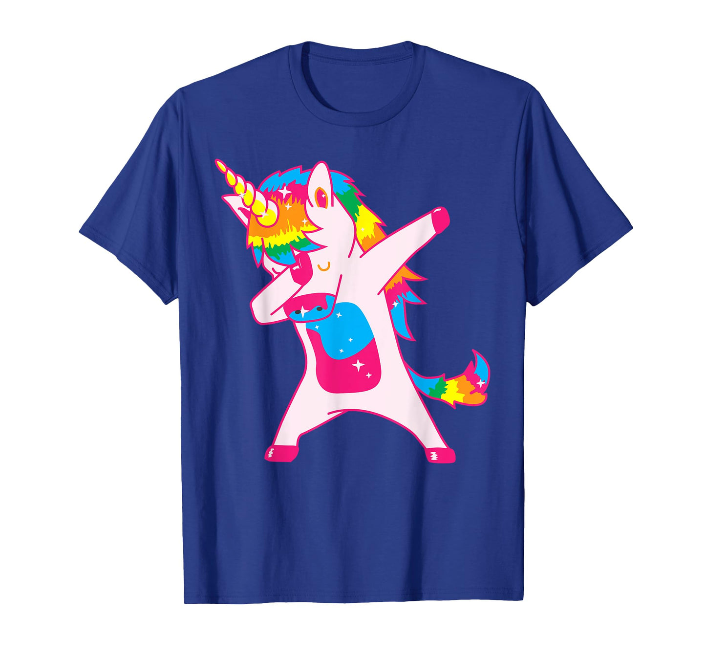 Unicorn Dancing: Pink Fluffy Unicorns Dancing On Rainbows T-Shirt