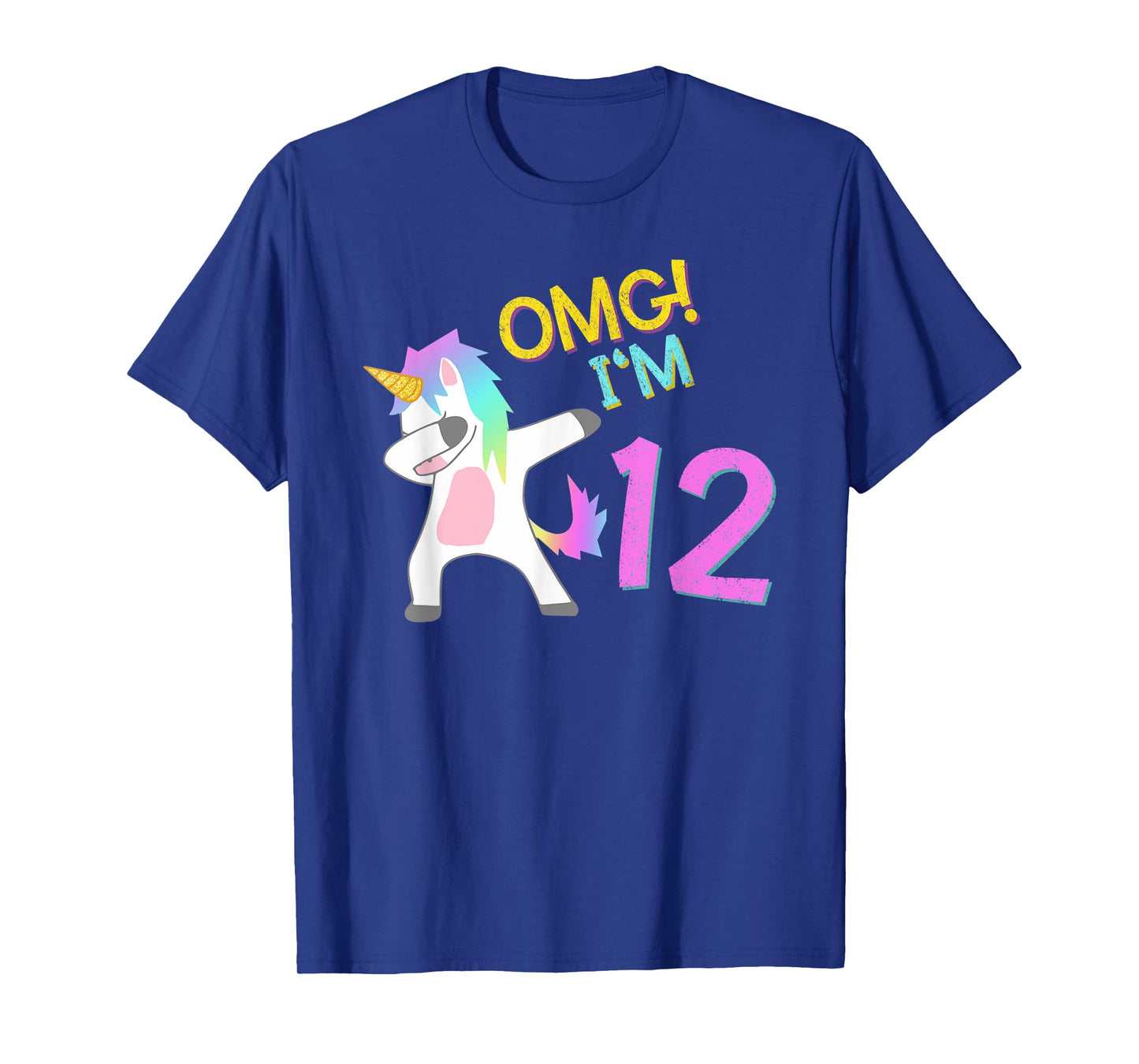 12th Birthday Dabbing Unicorn T-Shirt OMG 12 Years old girl T-Shirt