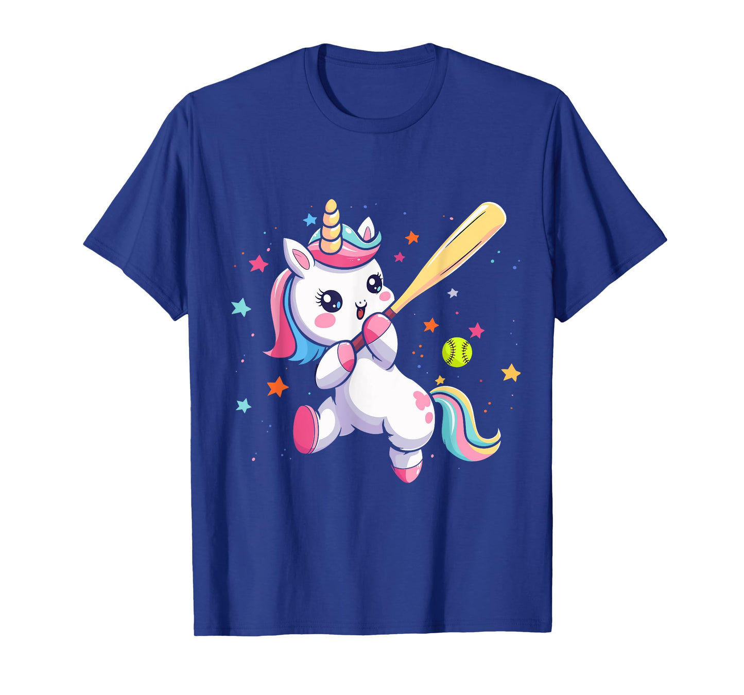 Funny Softball Cute Unicorn Softball Player Teen Girls T-Shirt