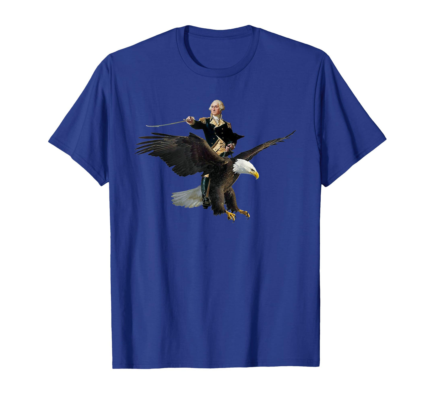 George Washington Riding A Bald Eagle - Patriotic T-shirt T-Shirt