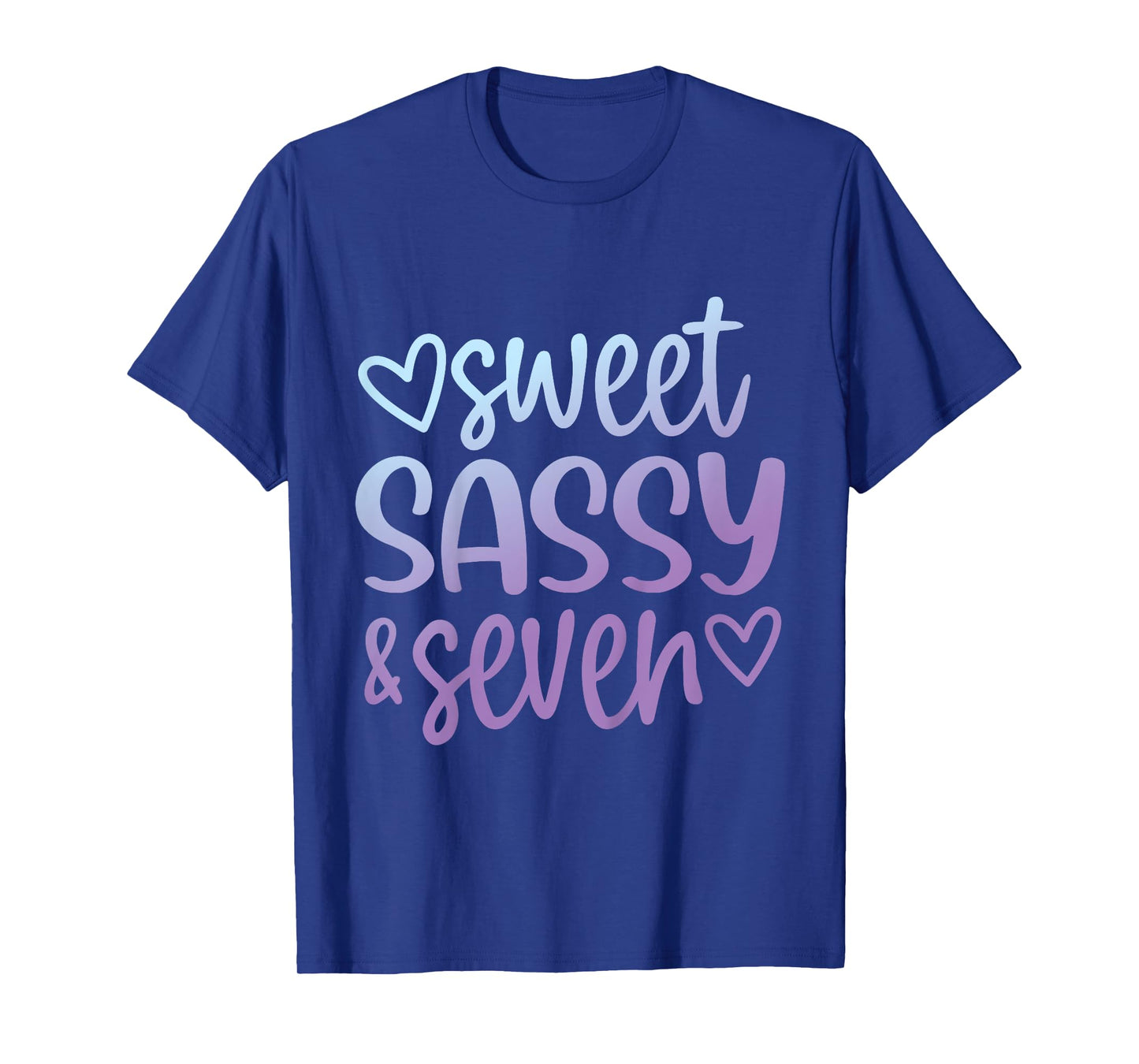 Tie Dye Sweet Sassy and Seven 7th Birthday Girls 7 Years Old T-Shirt