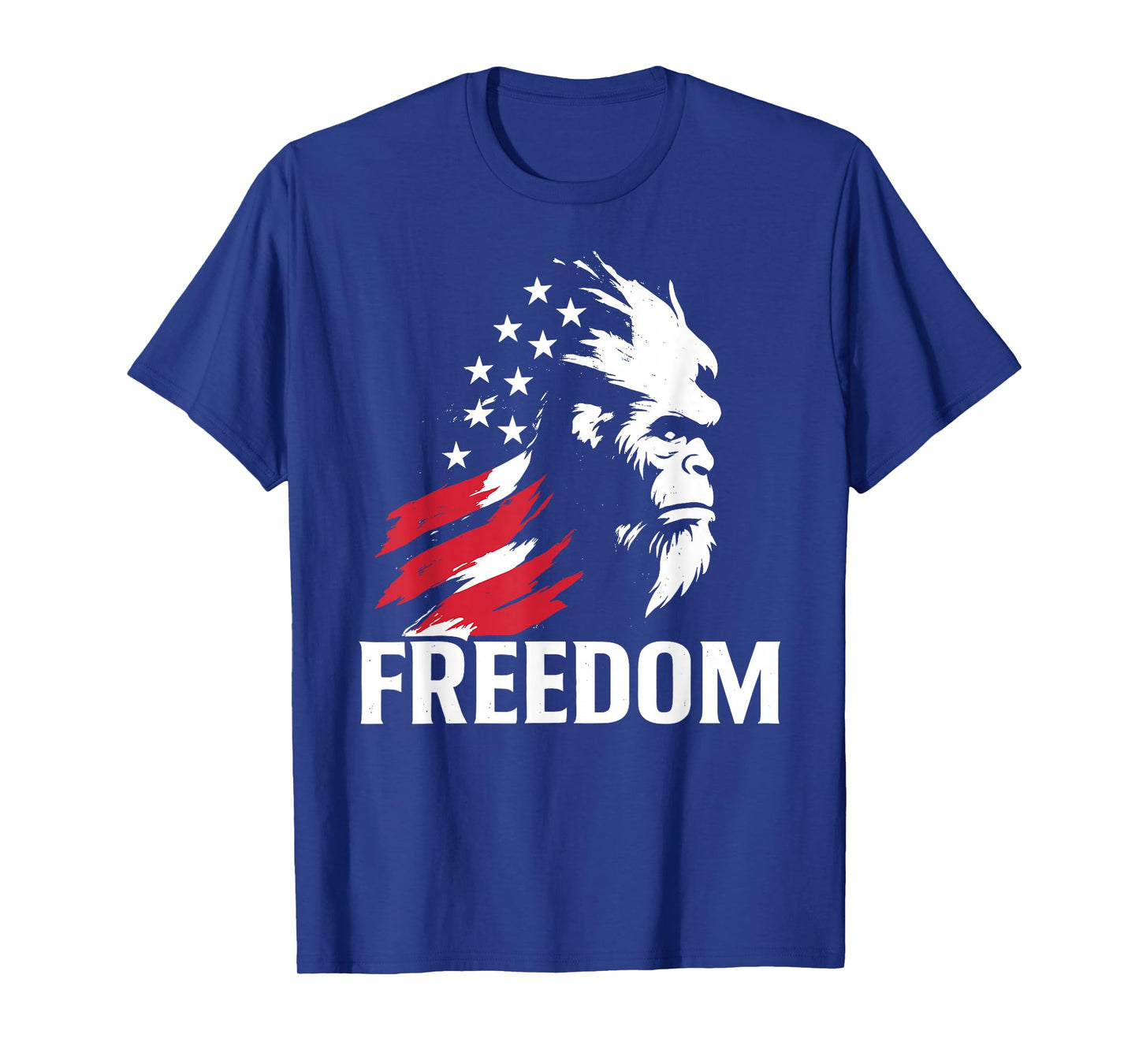 Vintage American Flag Bigfoot Freedom T-Shirt