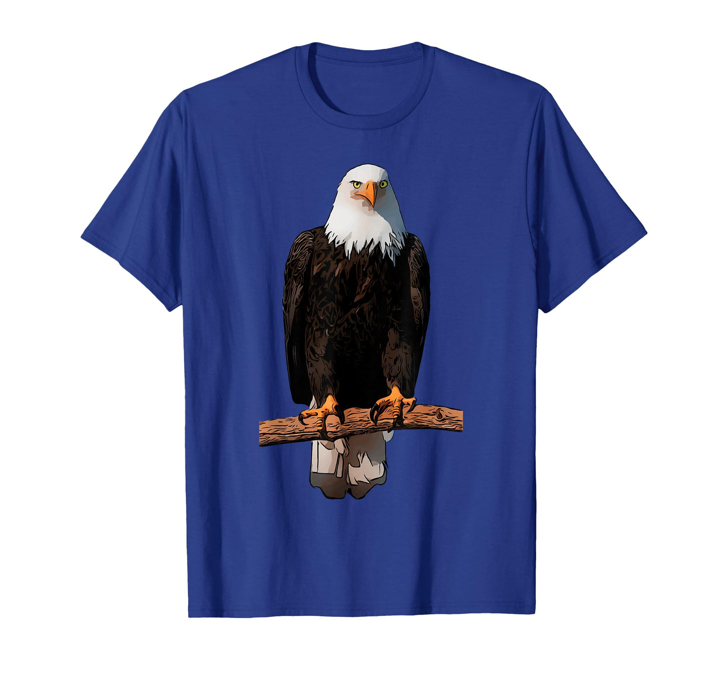 American Bald Eagle Illustration on Branch T-Shirt for Women Kids Men