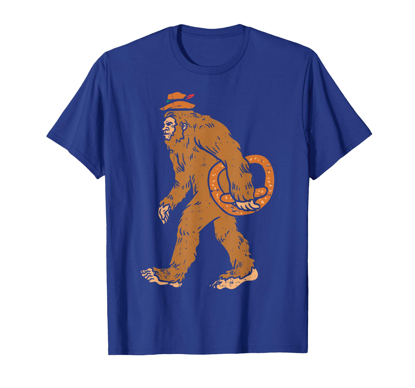 German Bigfoot Sasquatch Pretzel Funny Oktoberfest Men Kids T-Shirt