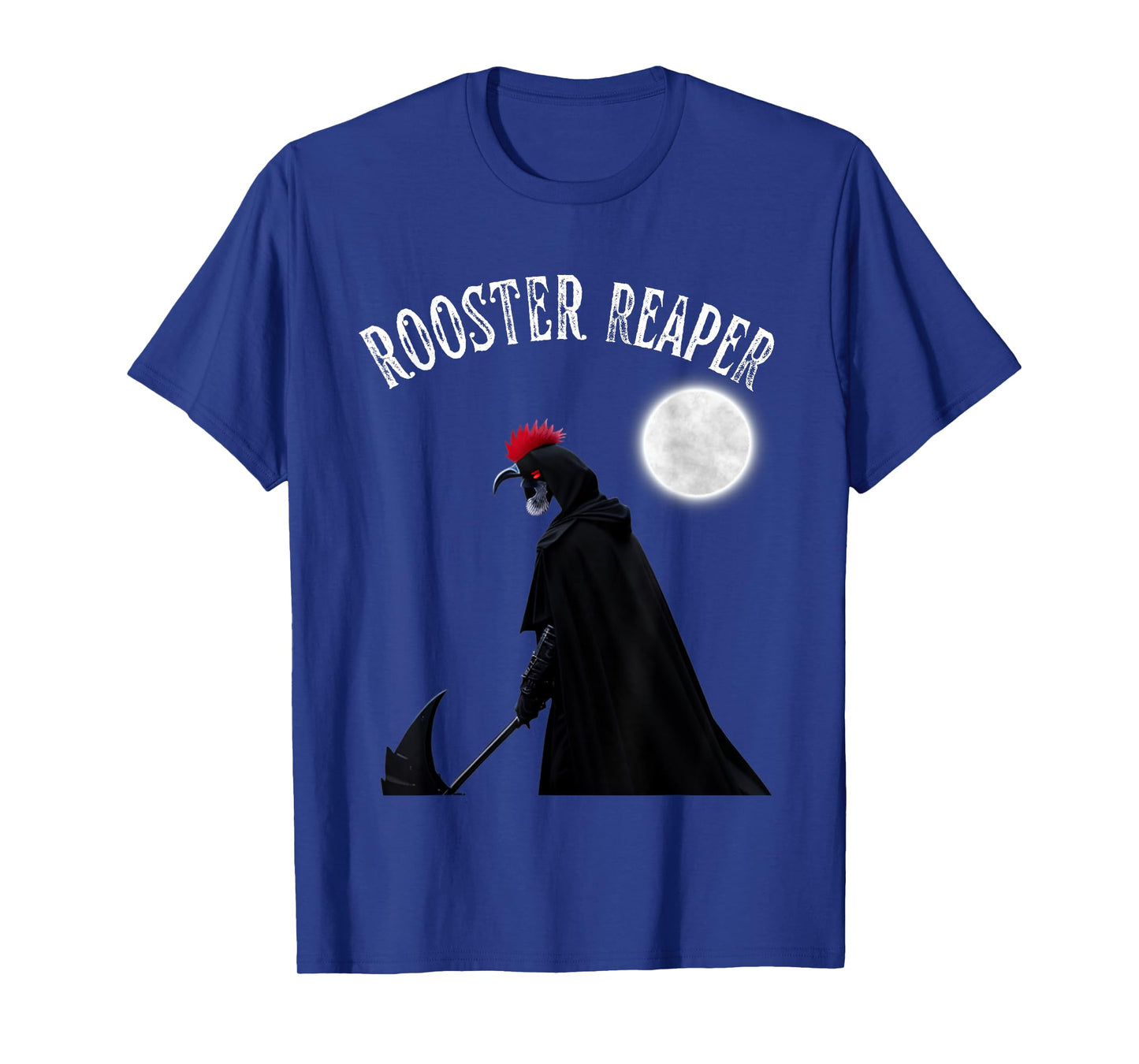 Halloween Scary Chicken Rooster Reaper Goth Farmer T-Shirt