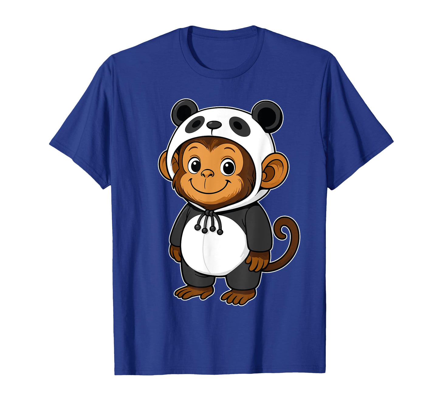 Kawaii Monkey In Panda Costume for Girls kids Monkey Lover T-Shirt