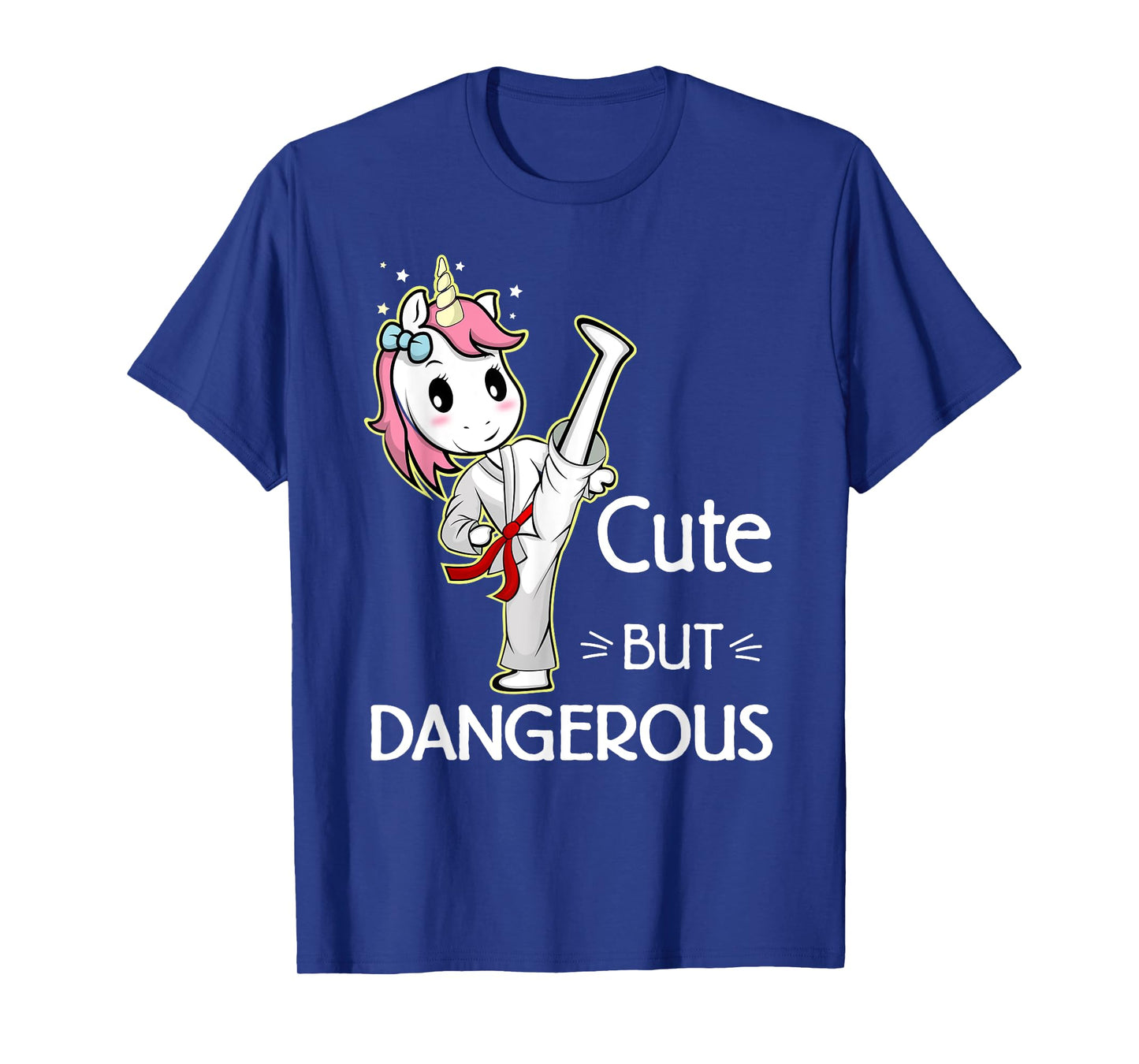 Cute Unicorn Karate Taekwondo T-Shirt - Unisex Kids - Black - Small - Short Sleeve - Funny Martial Arts T-Shirt