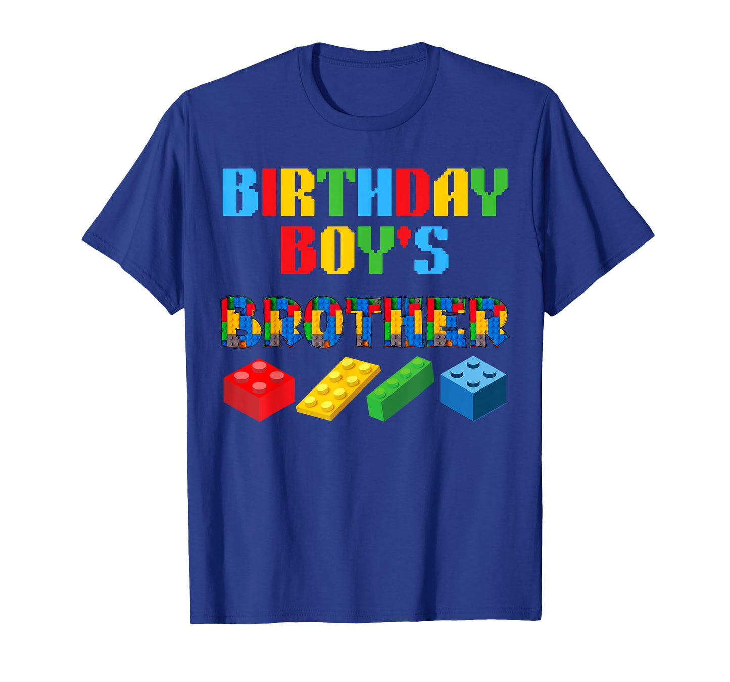 Brother Birthday Boy's Blocks Building Master Builder Funny T-Shirt
