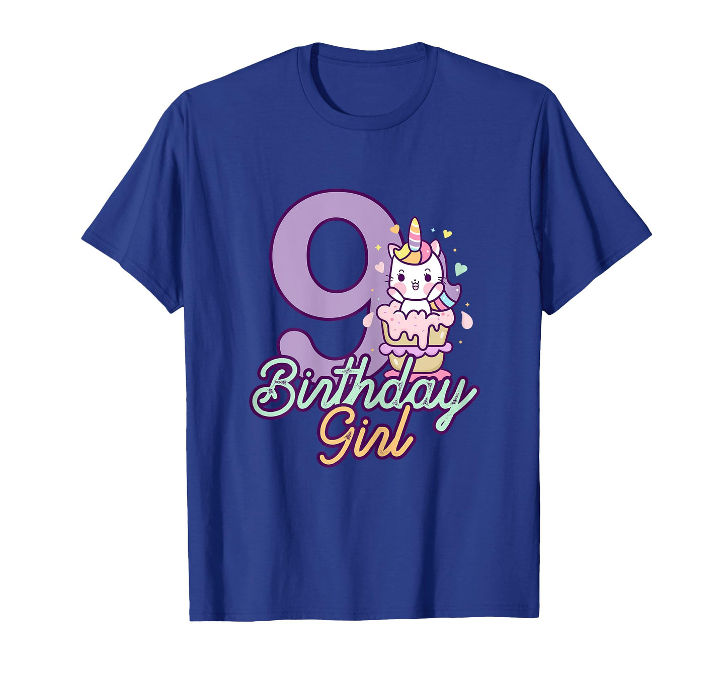 9 Years Old Birthday Girl Gifts Unicorn 9th Birthday T-Shirt