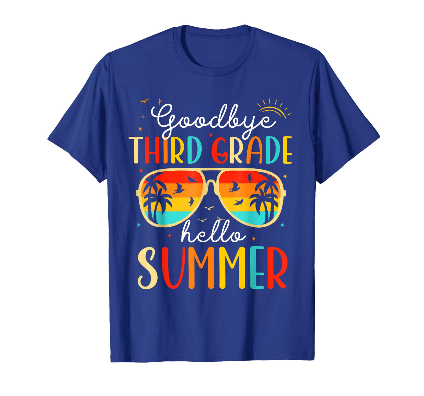 Goodbye 3rd Grade Hello Summer Funny Last Day School Vintage T-Shirt