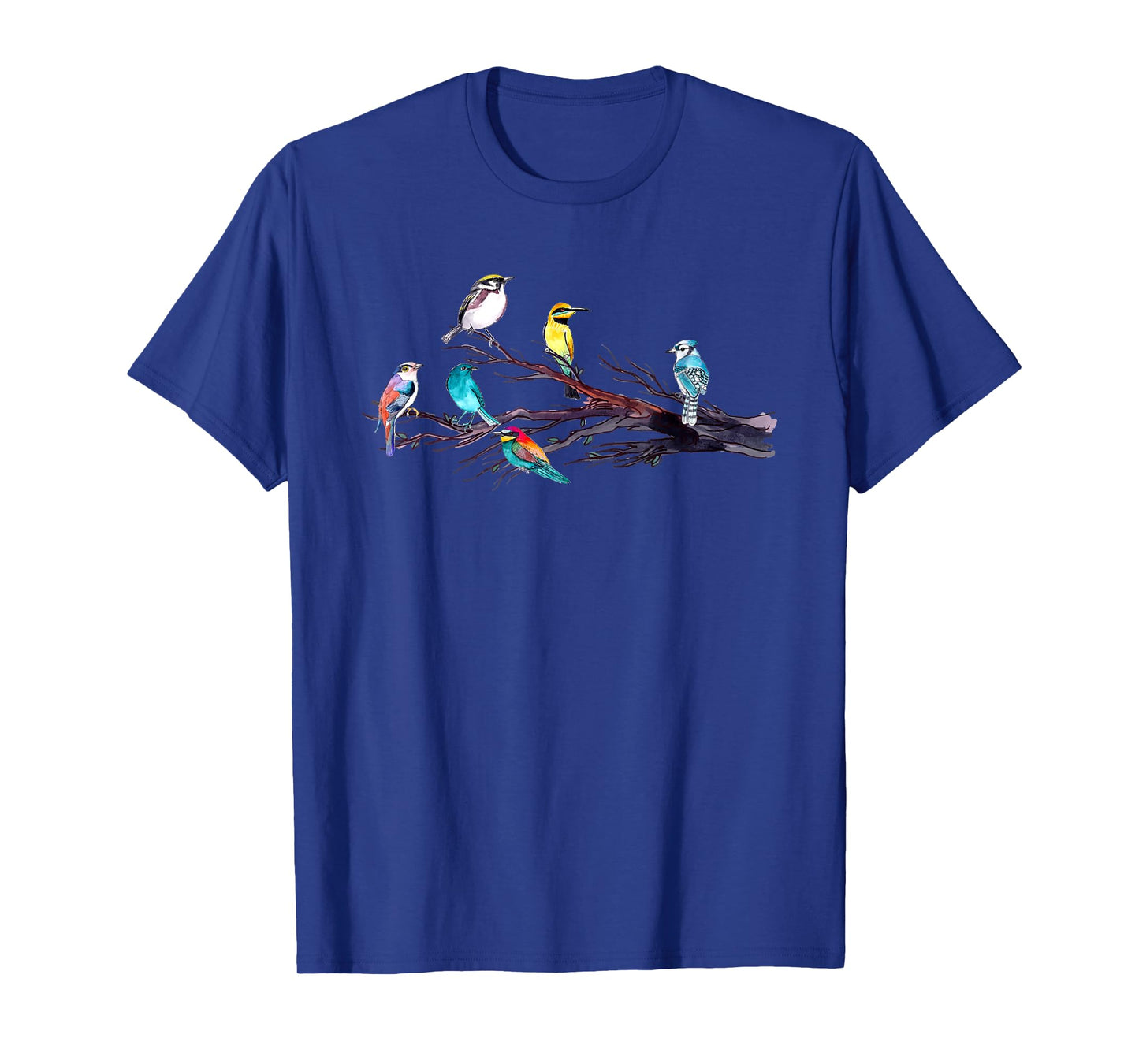 Bird Watching Birder Bird Lover Birds Perched On Tree Branch T-Shirt
