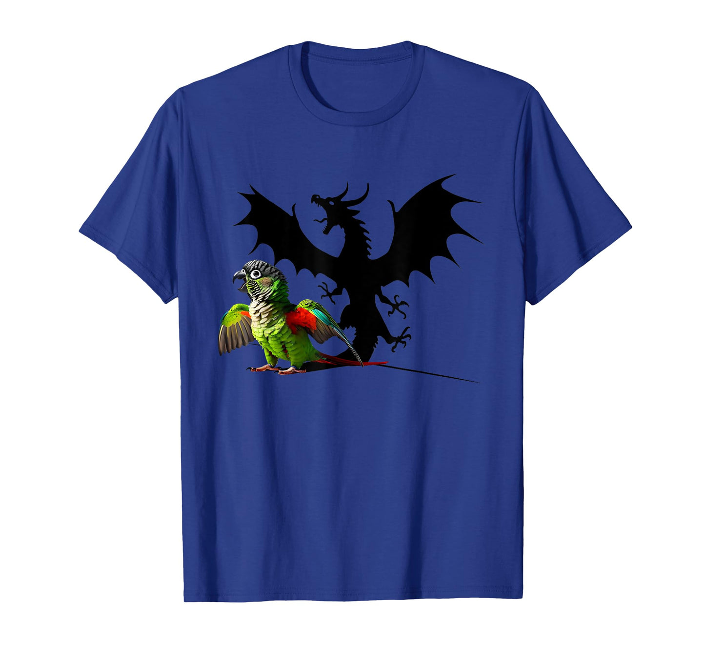 Funny Screaming Green Cheek Conure Parrot Dragon Lover Meme T-Shirt