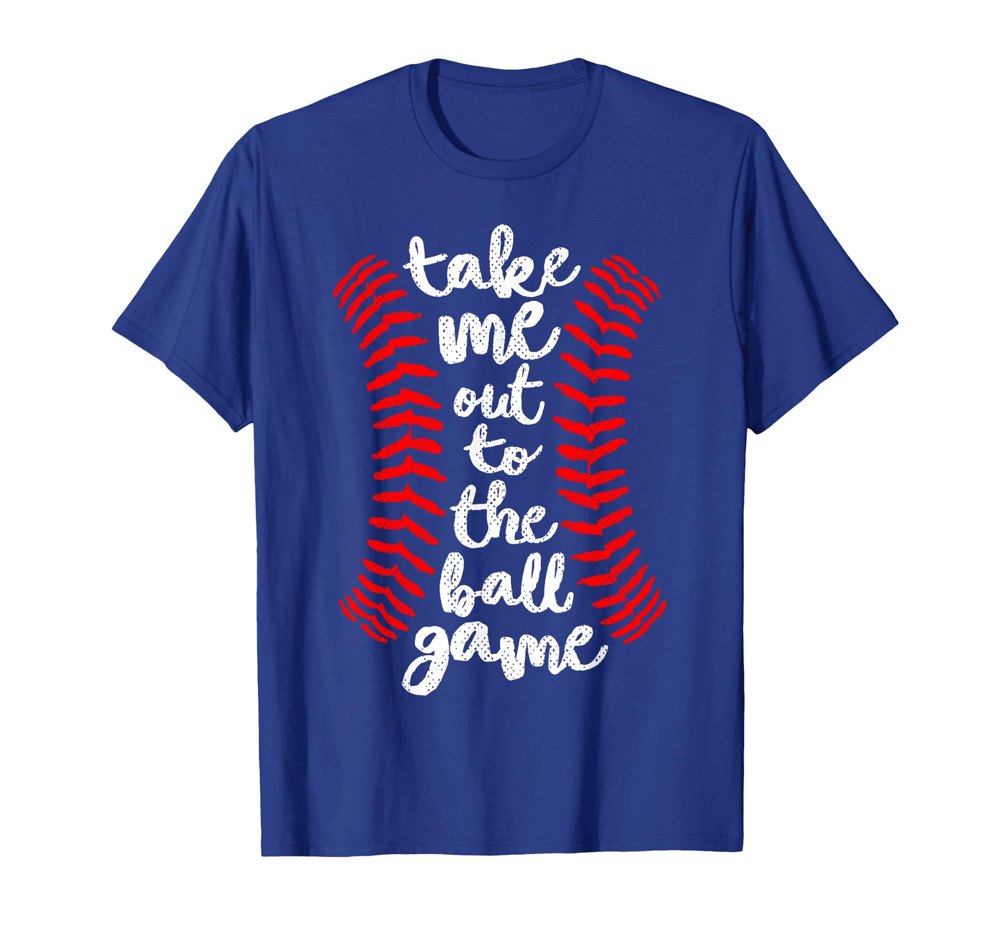 Take Me Out Ball Game Shirt Baseball Song Red Blue Black T-Shirt