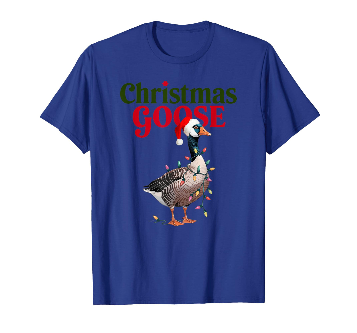 Christmas Goose Lights Cute Holiday Tees bags And Decor T-Shirt
