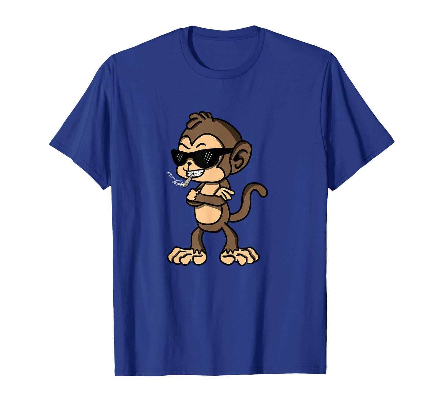 Funny Cartoon Monkey Smoking A Joint T-shirt T-Shirt