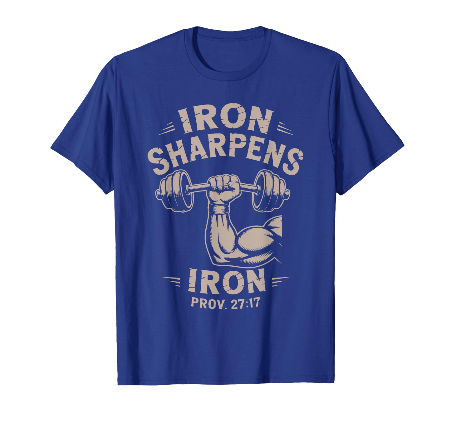 Iron Sharpens Iron Youth Christian Workout Gym Weightlifting T-Shirt