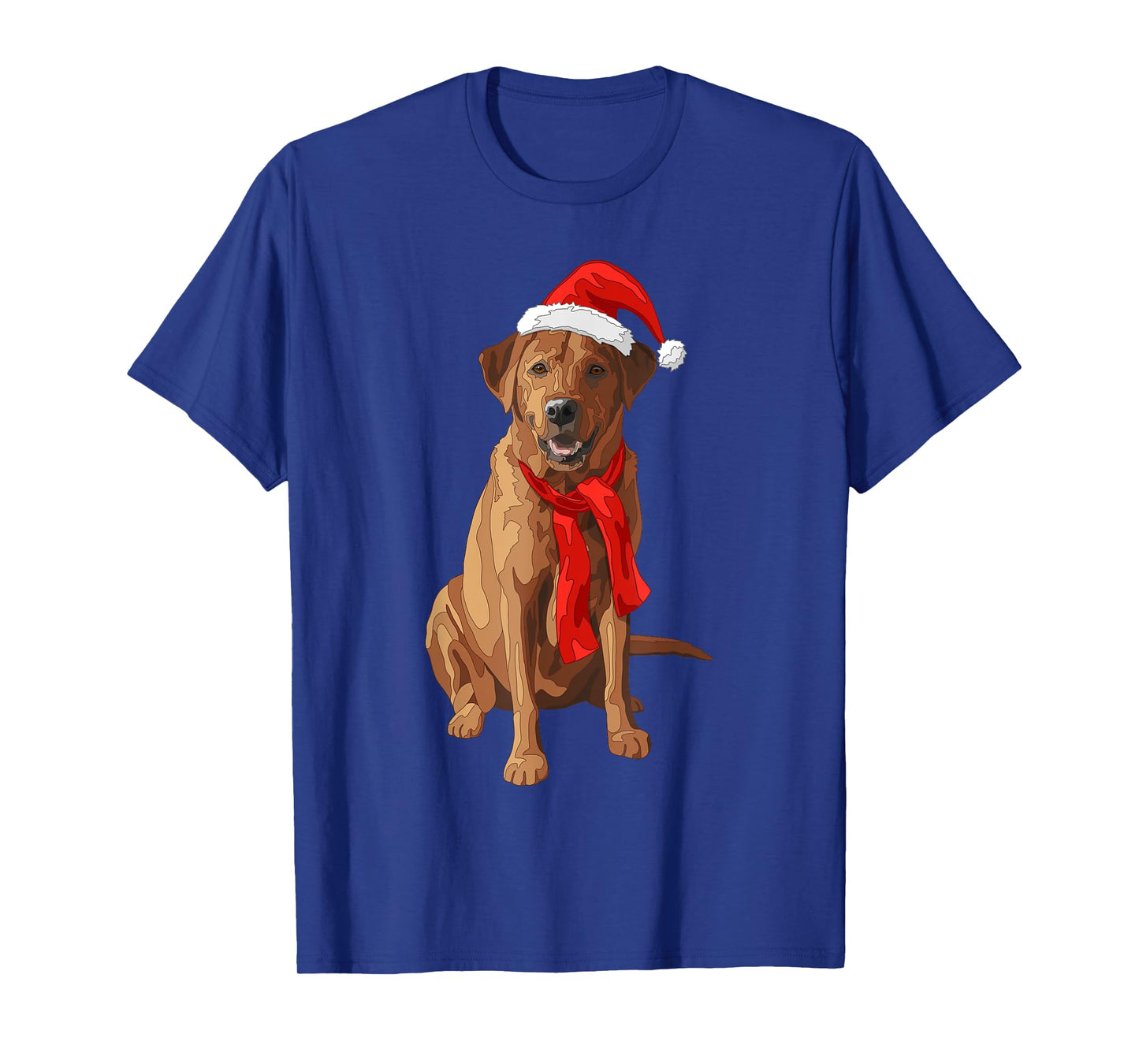 Red Labrador Retriever Dog Christmas Santa Hat T-Shirt for Men Women Kids