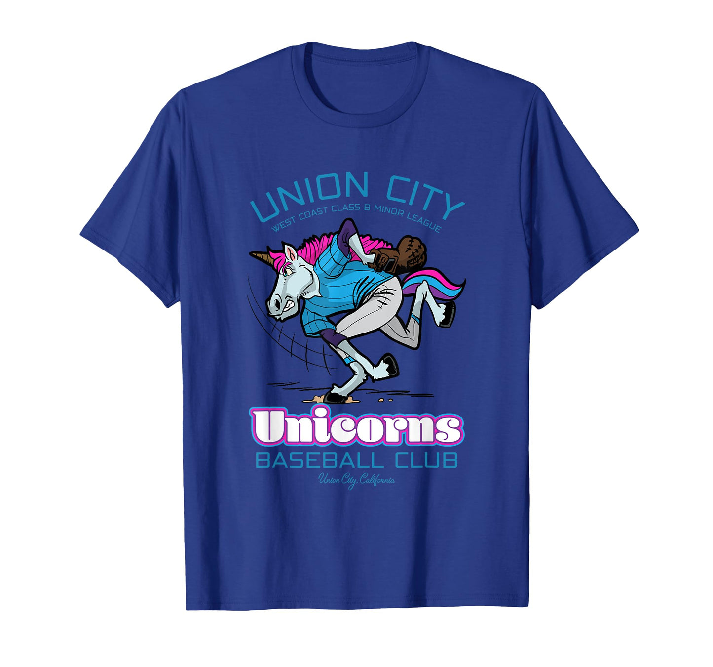 Union City Unicorns Retro Minor League Baseball Unicorn T-Shirt