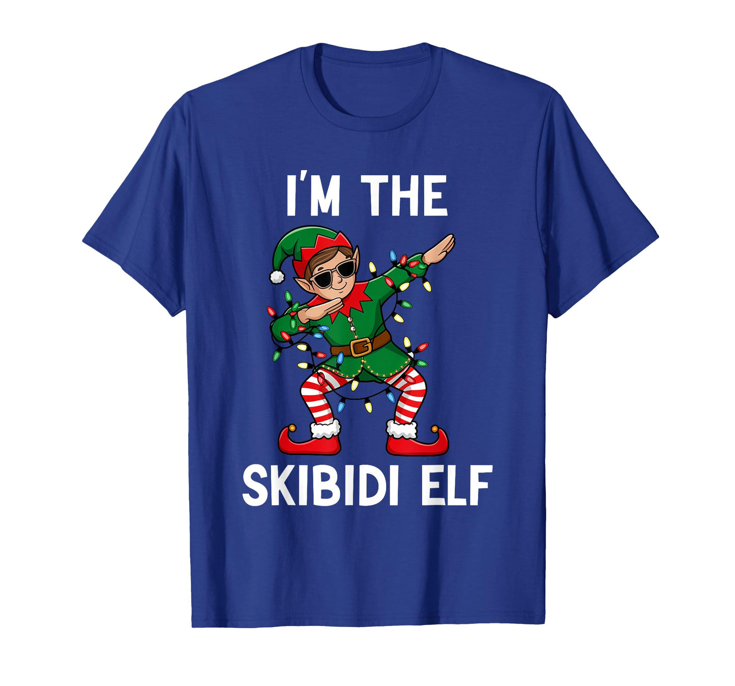 Funny Christmas Brainrot The Skibidi Elf Xmas Boys Girls T-Shirt