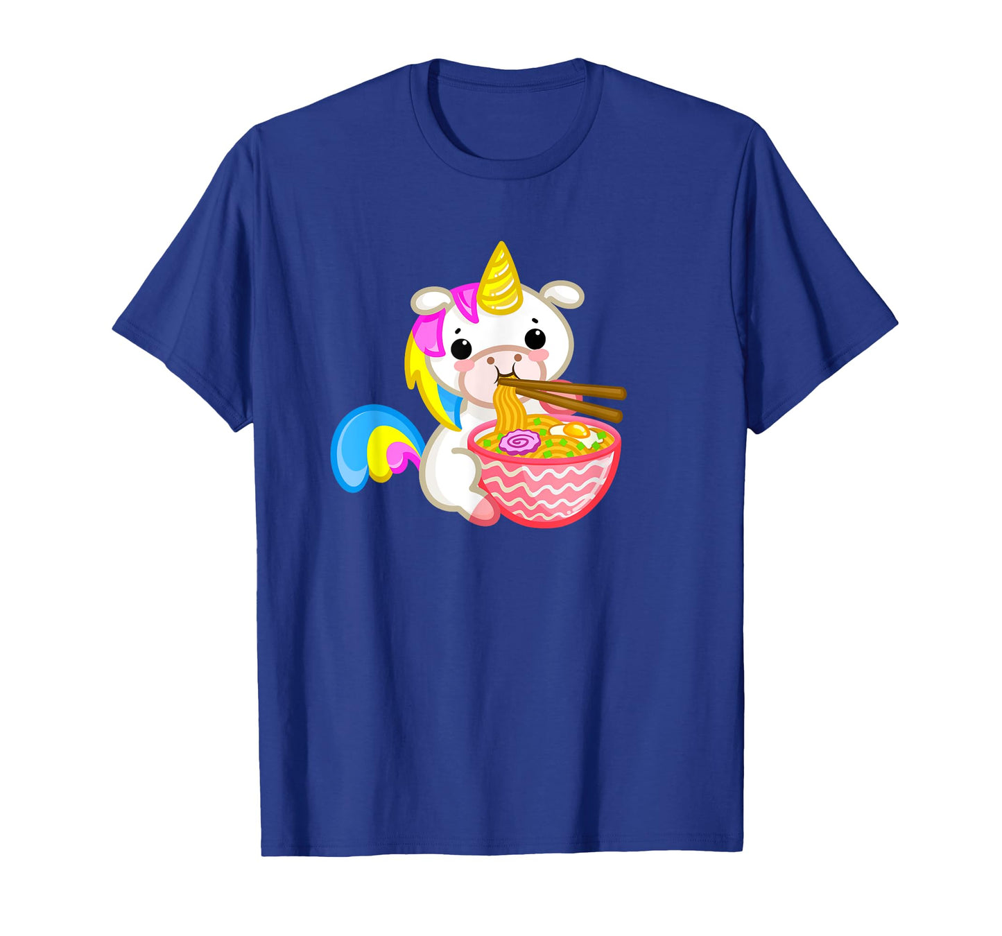 Unicorn Eating Ramen Kawaii Japanese Noodles Anime Teen Girl T-Shirt